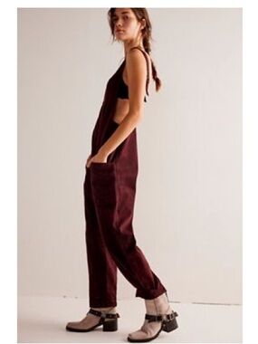 Free people We The Free High Roller Jumpsuit - Cherry Red